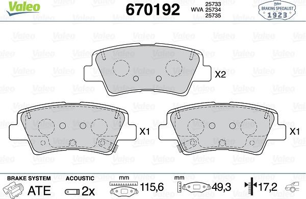 Valeo 670192 - Jarrupala, levyjarru inparts.fi