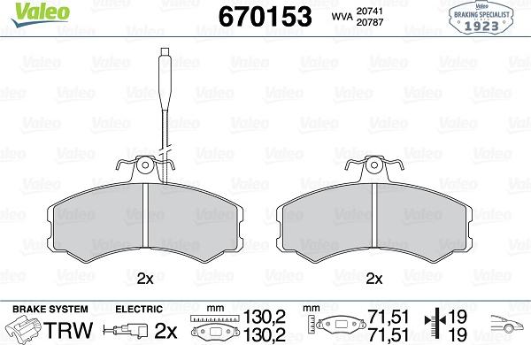 Valeo 670153 - Jarrupala, levyjarru inparts.fi