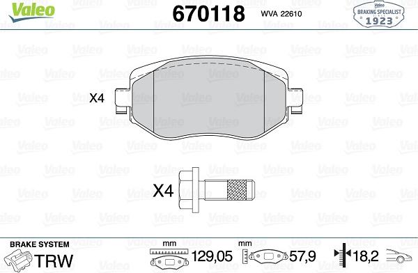 Valeo 670118 - Jarrupala, levyjarru inparts.fi