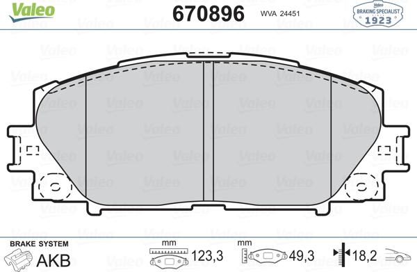 Valeo 670896 - Jarrupala, levyjarru inparts.fi