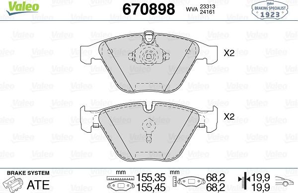 Valeo 670898 - Jarrupala, levyjarru inparts.fi