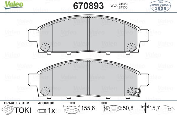 Valeo 670893 - Jarrupala, levyjarru inparts.fi