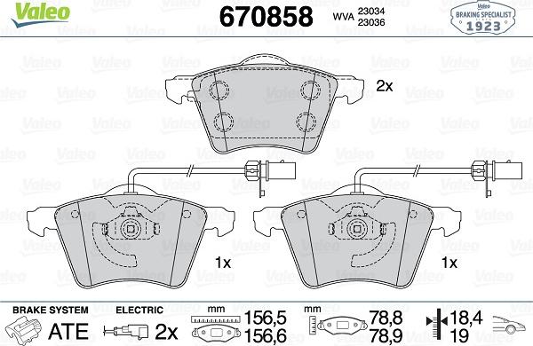 Valeo 670858 - Jarrupala, levyjarru inparts.fi