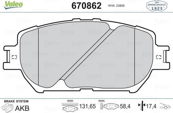 Valeo 670862 - Jarrupala, levyjarru inparts.fi