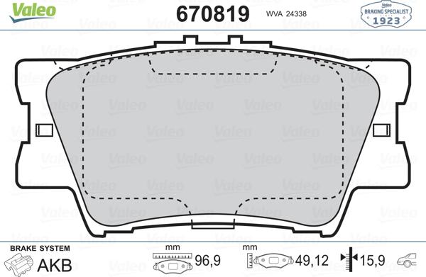 Valeo 670819 - Jarrupala, levyjarru inparts.fi