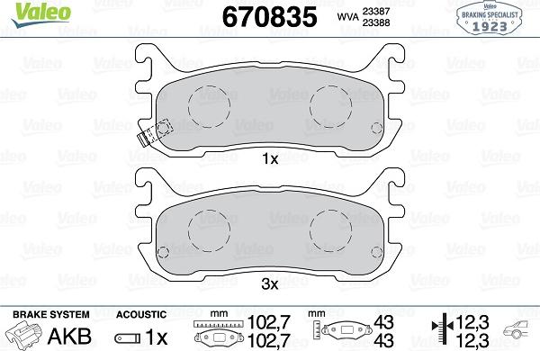 Valeo 670835 - Jarrupala, levyjarru inparts.fi