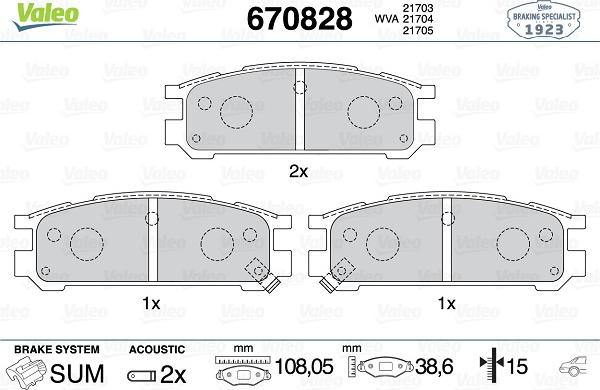 Valeo 670828 - Jarrupala, levyjarru inparts.fi