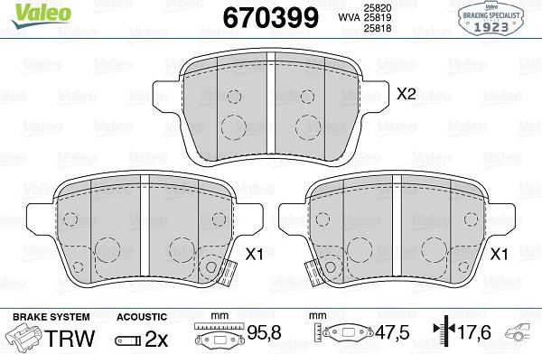 Valeo 670399 - Jarrupala, levyjarru inparts.fi