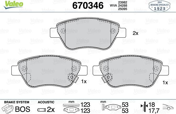 Valeo 670346 - Jarrupala, levyjarru inparts.fi