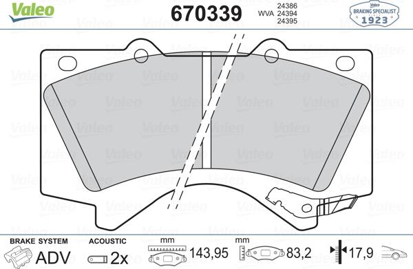 Valeo 670339 - Jarrupala, levyjarru inparts.fi