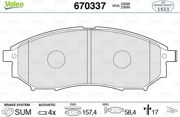 Valeo 670337 - Jarrupala, levyjarru inparts.fi