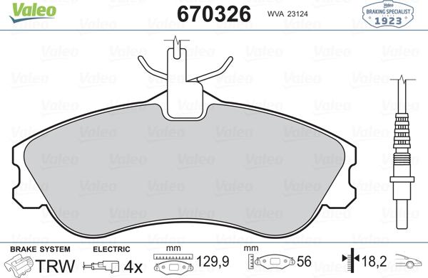 Valeo 670326 - Jarrupala, levyjarru inparts.fi