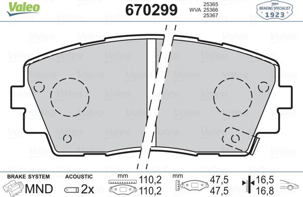 Valeo 670299 - Jarrupala, levyjarru inparts.fi