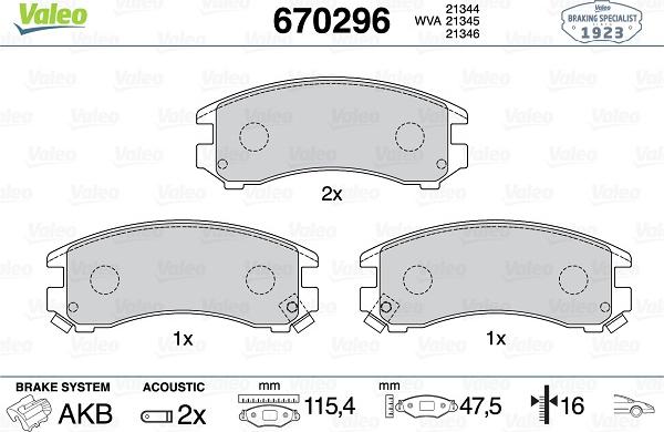 Valeo 670296 - Jarrupala, levyjarru inparts.fi