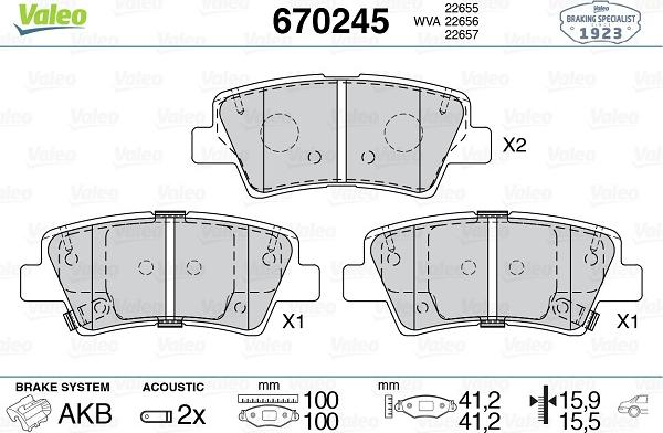 Valeo 670245 - Jarrupala, levyjarru inparts.fi