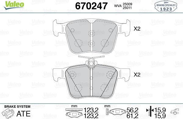 Valeo 670247 - Jarrupala, levyjarru inparts.fi