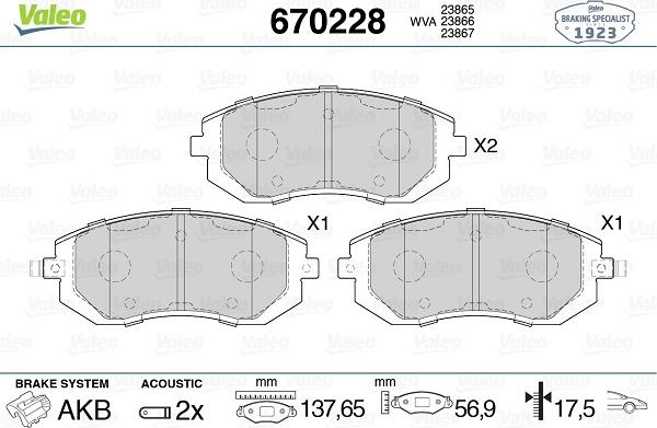 Valeo 670228 - Jarrupala, levyjarru inparts.fi