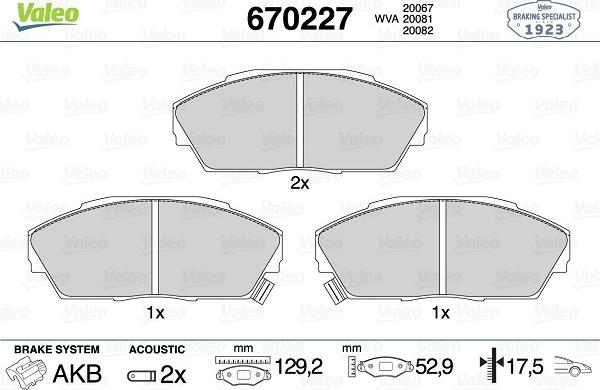 Valeo 670227 - Jarrupala, levyjarru inparts.fi