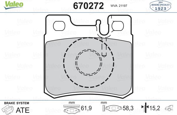 Valeo 670272 - Jarrupala, levyjarru inparts.fi