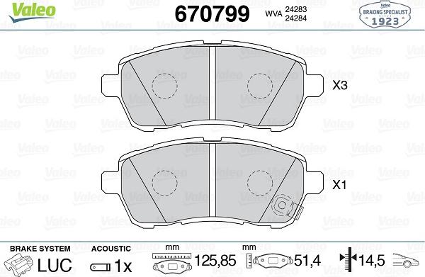 Valeo 670799 - Jarrupala, levyjarru inparts.fi