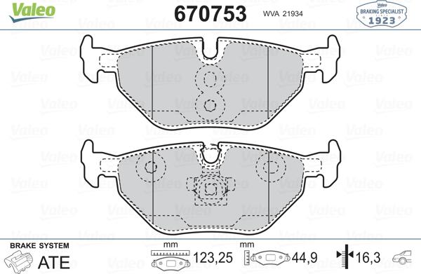 Valeo 670753 - Jarrupala, levyjarru inparts.fi