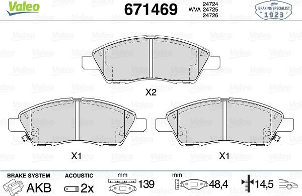 Valeo 671469 - Jarrupala, levyjarru inparts.fi