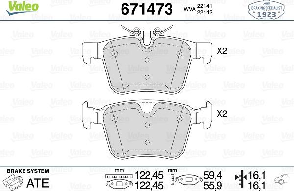 Valeo 671473 - Jarrupala, levyjarru inparts.fi