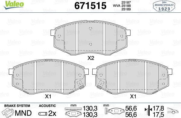 Valeo 671515 - Jarrupala, levyjarru inparts.fi