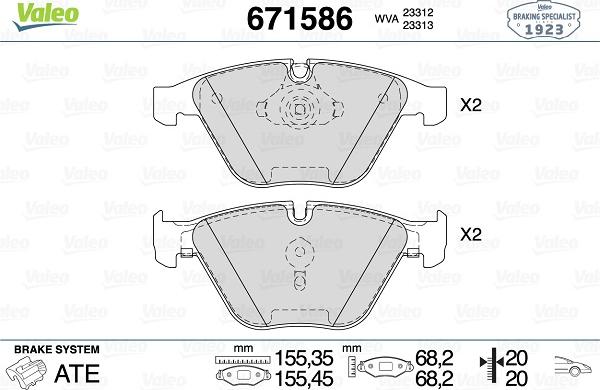 Valeo 671586 - Jarrupala, levyjarru inparts.fi