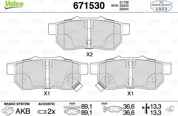 Valeo 671530 - Jarrupala, levyjarru inparts.fi