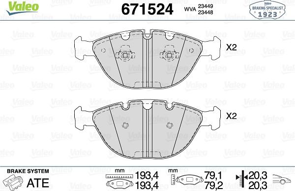 Valeo 671524 - Jarrupala, levyjarru inparts.fi