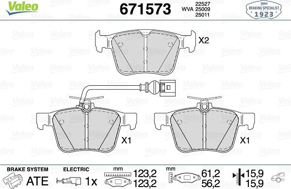 Valeo 671573 - Jarrupala, levyjarru inparts.fi