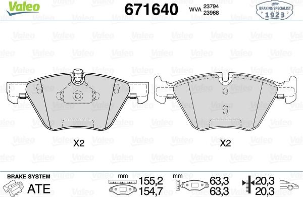 Valeo 671640 - Jarrupala, levyjarru inparts.fi