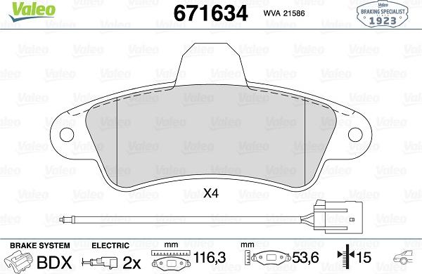 Valeo 671634 - Jarrupala, levyjarru inparts.fi