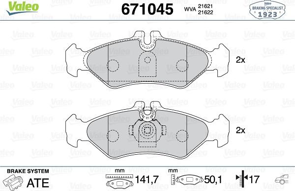 Valeo 671045 - Jarrupala, levyjarru inparts.fi