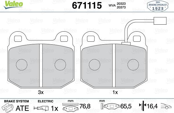 Valeo 671115 - Jarrupala, levyjarru inparts.fi