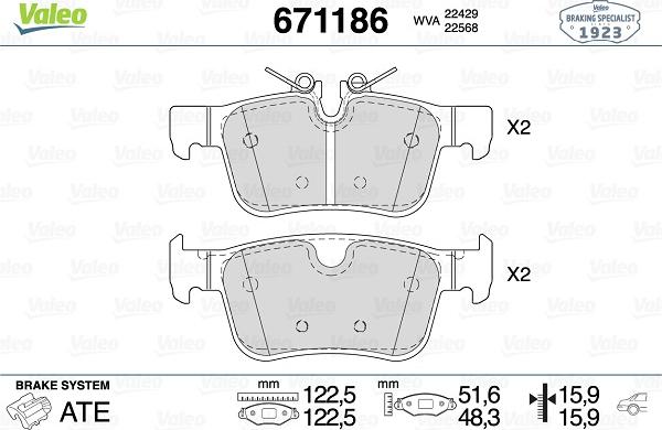 Valeo 671186 - Jarrupala, levyjarru inparts.fi