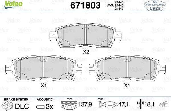 Valeo 671803 - Jarrupala, levyjarru inparts.fi