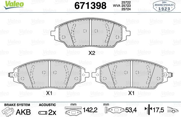 Valeo 671398 - Jarrupala, levyjarru inparts.fi