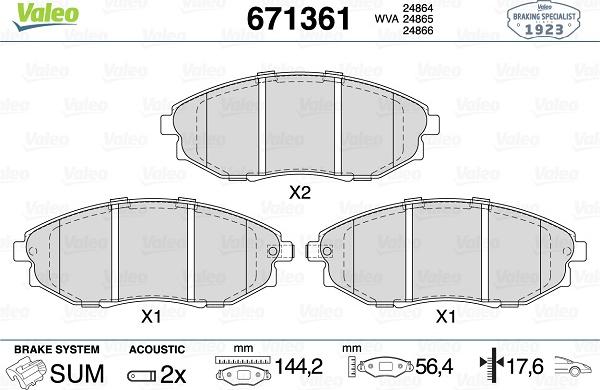 Valeo 671361 - Jarrupala, levyjarru inparts.fi