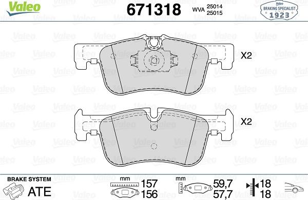 Valeo 671318 - Jarrupala, levyjarru inparts.fi