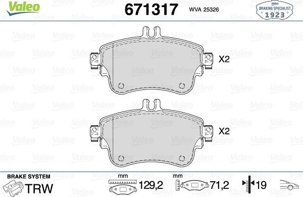 Valeo 671317 - Jarrupala, levyjarru inparts.fi