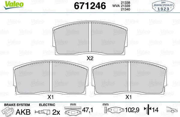 Valeo 671246 - Jarrupala, levyjarru inparts.fi