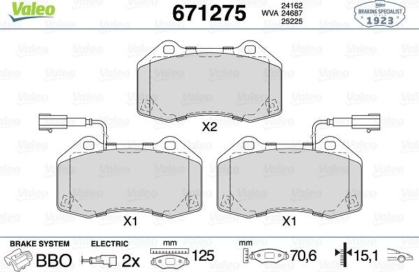 Valeo 671275 - Jarrupala, levyjarru inparts.fi