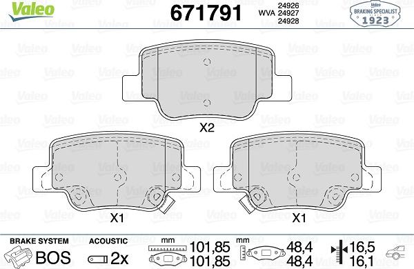 Valeo 671791 - Jarrupala, levyjarru inparts.fi