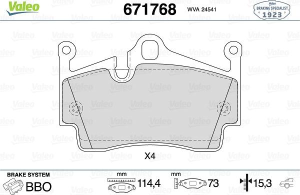 Valeo 671768 - Jarrupala, levyjarru inparts.fi