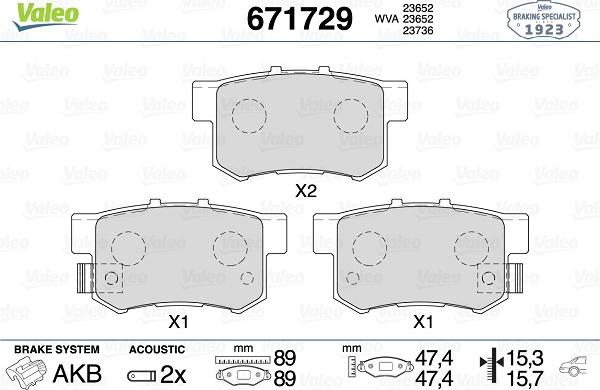 Valeo 671729 - Jarrupala, levyjarru inparts.fi