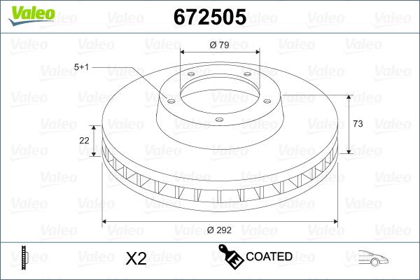 Valeo 672505 - Jarrulevy inparts.fi