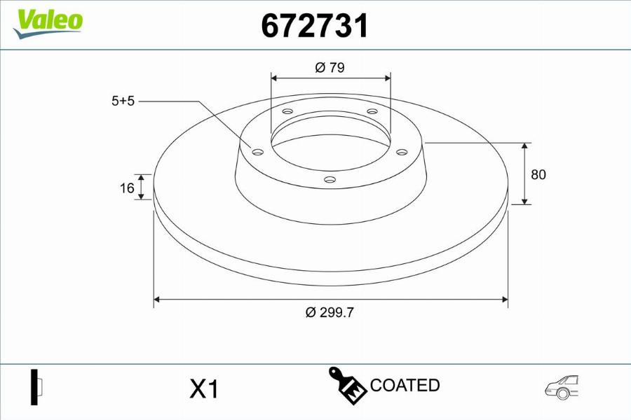 Valeo 672731 - Jarrulevy inparts.fi