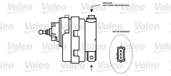 Valeo 085169 - Säätöelementti, ajovalojen korkeudensäätö inparts.fi